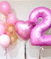 Воздушные шары "Розовое сердце"